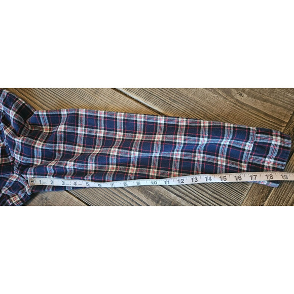 Original Penguin Shirt Mens Medium Navy Red Plaid Flannel Preppy Grunge Gorp - Picture 9 of 9
